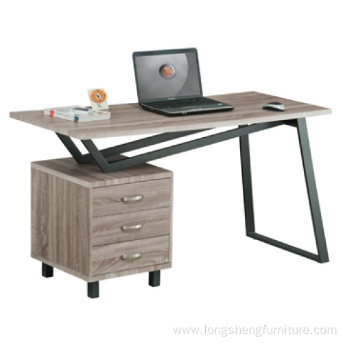 Factory Price Wooden Computer Table With Cabinet